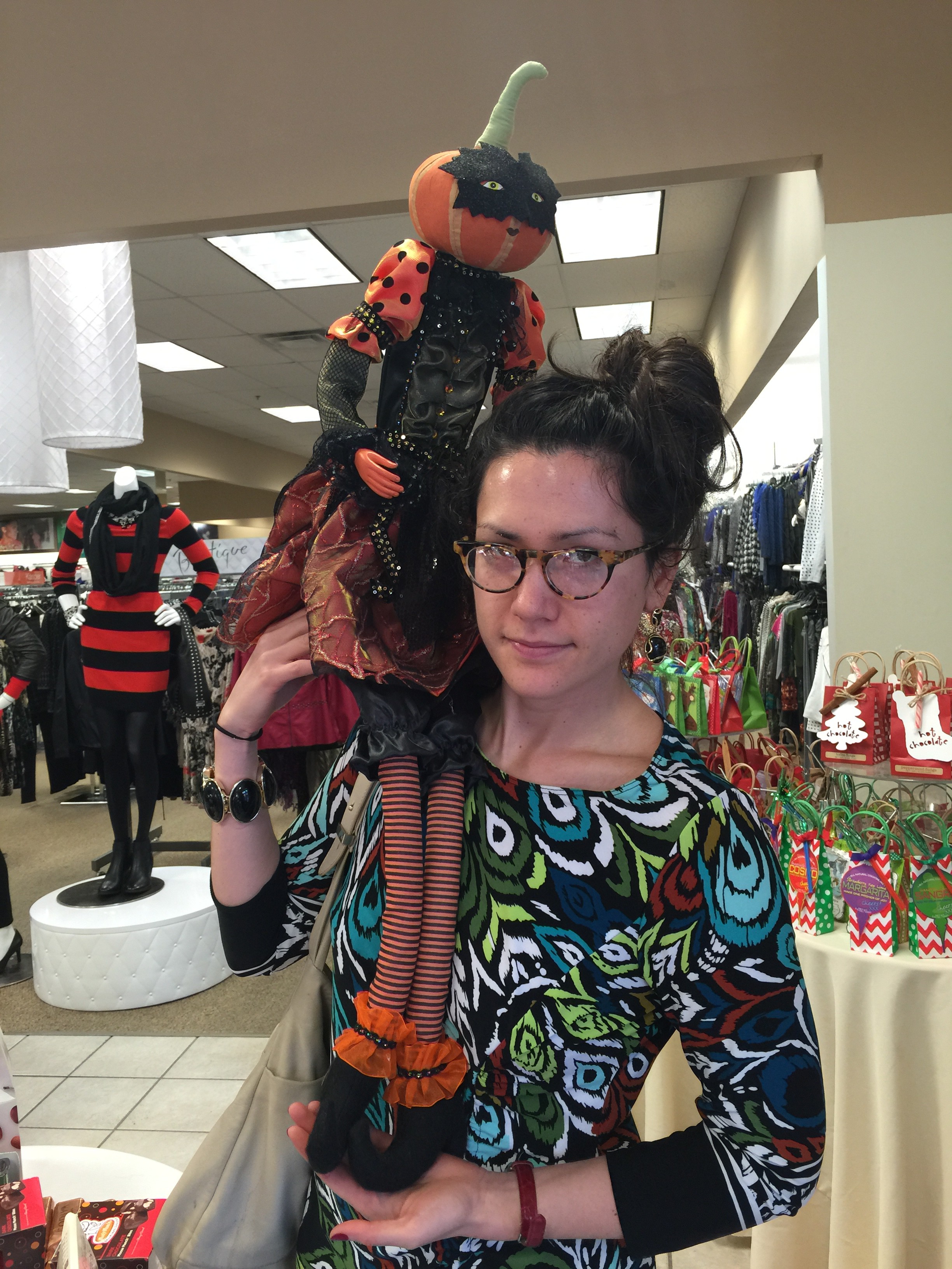 Pictured here with my timely cheerleader: Zorro Pumpkin, my greatest fan.